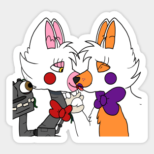 Lesbian Foxes 2 - Mangle and Lolbit Sticker